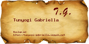 Tunyogi Gabriella névjegykártya