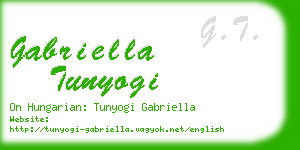 gabriella tunyogi business card